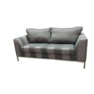 Used & refurbished Grey Stripe Fabric Sofa ref 1955