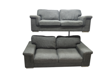 Used & Refurbished Grey Fabric 3 Seater Sofa Set ref 2130