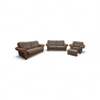 Used & Refurbished brown DFS sofa set ref 2139