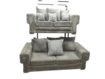 Used & Refurbished Grey Verona 3 and 2 seater sofa set ref 2118