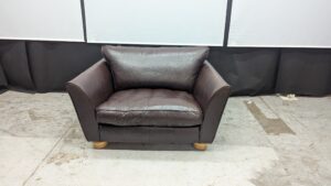 Cozy Brown Leather Armchair