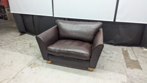 Cozy Brown Leather Armchair