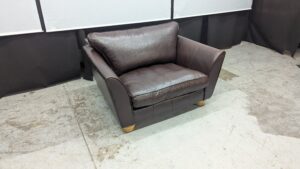 Cozy Brown Leather Armchair