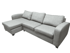 Modern grey corner sofa with chaise lounge