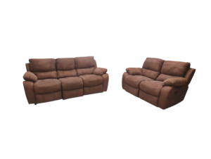 Comfortable Brown Recliner Sofa Set