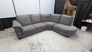 Comfortable Grey Corner Sofa
