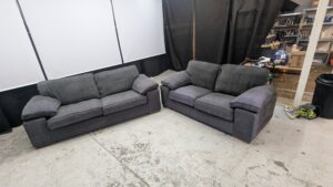 Modern grey 2-seater sofas for living room