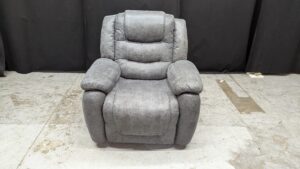 Comfortable grey recliner armchair