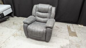 Comfortable grey recliner armchair