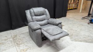 Comfortable grey recliner armchair