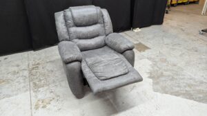 Comfortable grey recliner armchair