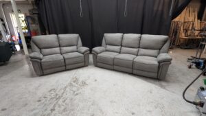 Modern grey 2 and 3-seater sofas set