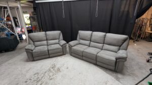 Modern grey 2 and 3-seater sofas set