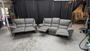 Modern grey 2 and 3-seater sofas set